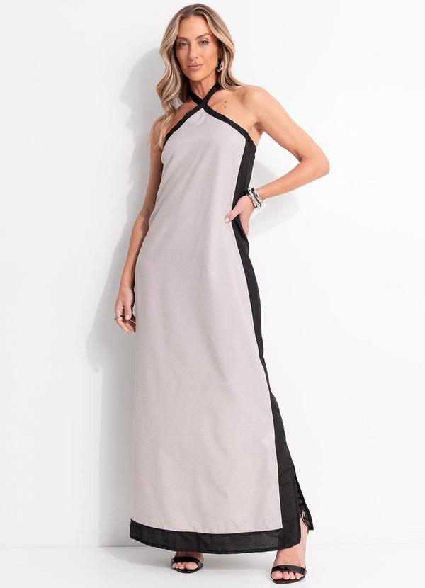 Vestido (Cinza Claro) em Tricoline Ecolgica