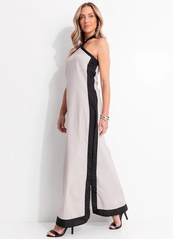 Quintess - Vestido Cinza Claro em Tricoline Ecológica 3