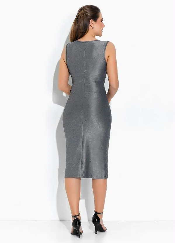 Rosalie - Vestido Cinza Tubinho 5