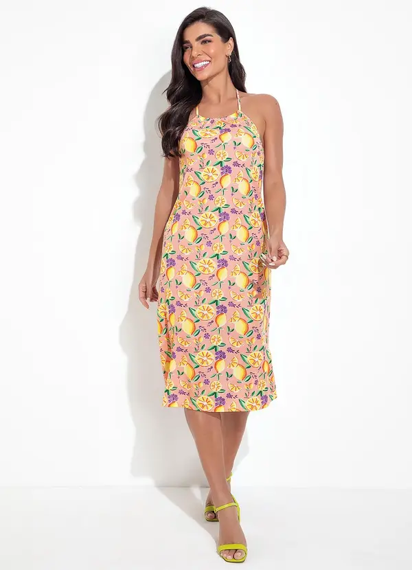 Moda Pop - Vestido Cítrico - Frutas em Malha 3