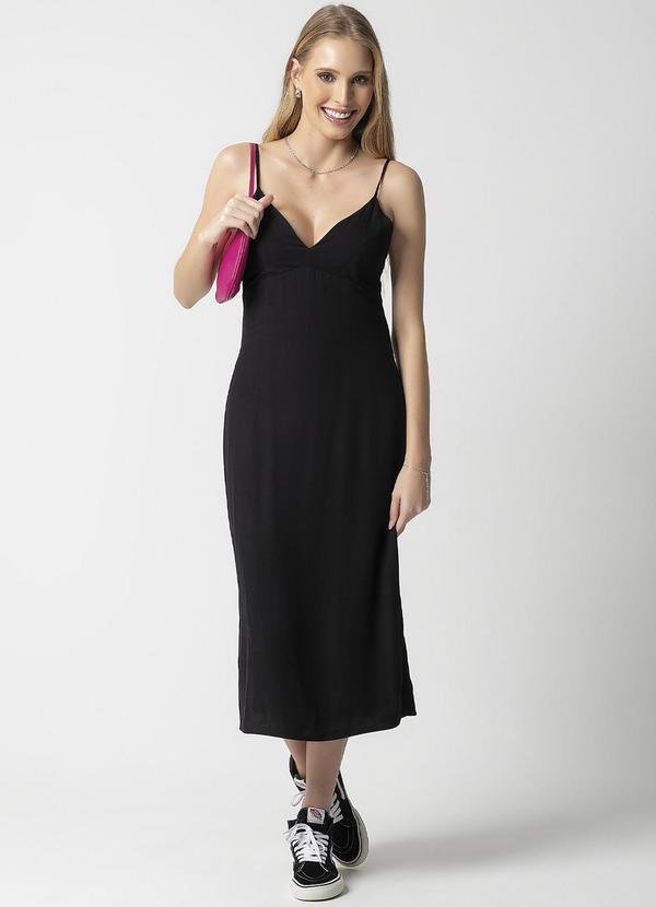 Habana - Vestido com Amarração nas Costas Preto