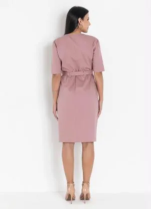 Rosalie - Vestido com Bolsos Rosê - ROSALIE