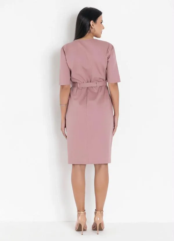 Rosalie - Vestido com Bolsos Rosê 2