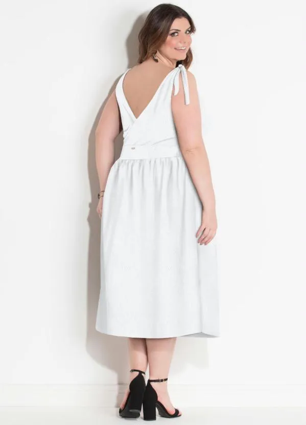 Quintess - Vestido com Botões Frontais Branco 4