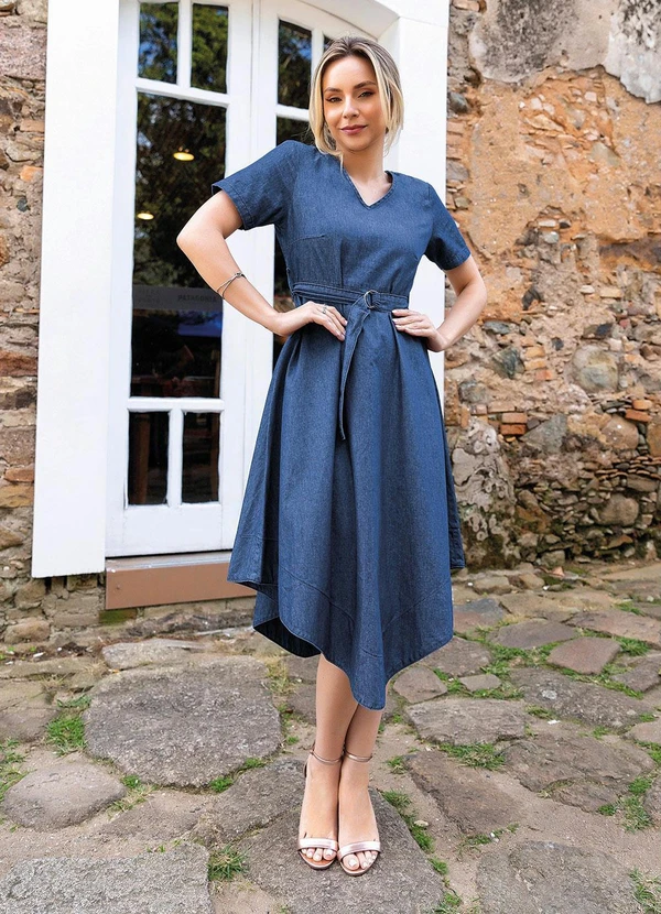 Rosalie - Vestido com Cinto Jeans 7