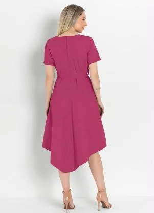 Rosalie - Vestido com Cinto Jeans Pink - ROSALIE