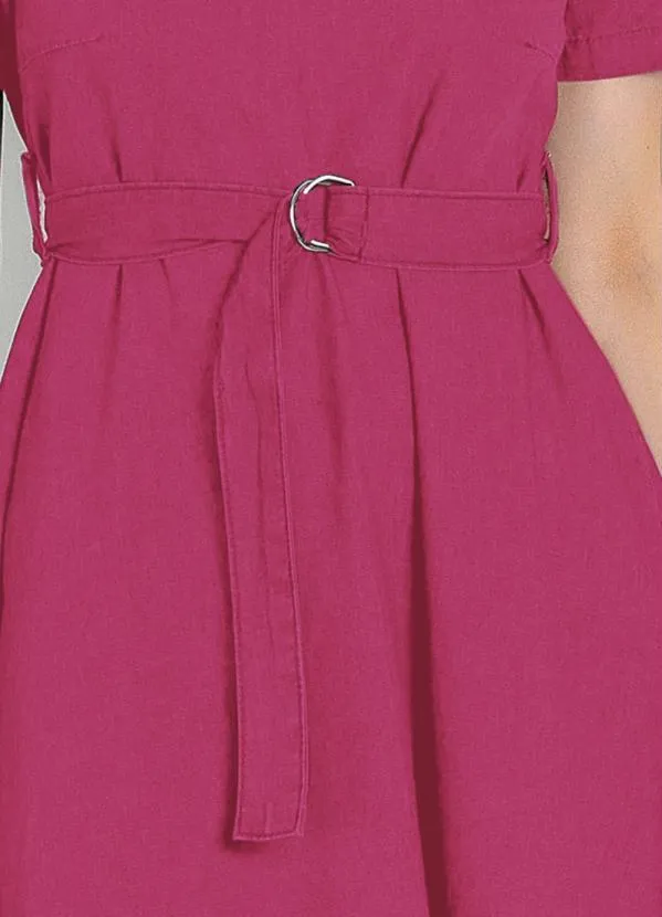 Rosalie - Vestido com Cinto Jeans Pink 3
