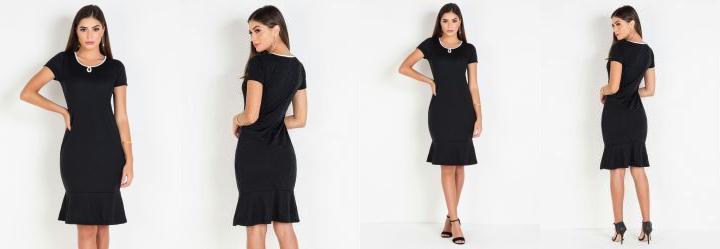 Vestido com Gota Preta