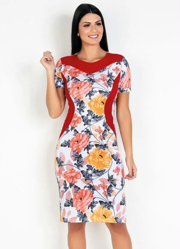 Rosalie - Vestido com Recortes Floral