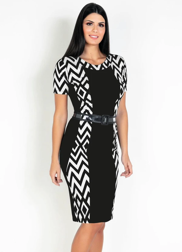 Rosalie - Vestido com Recortes Geométrico 6