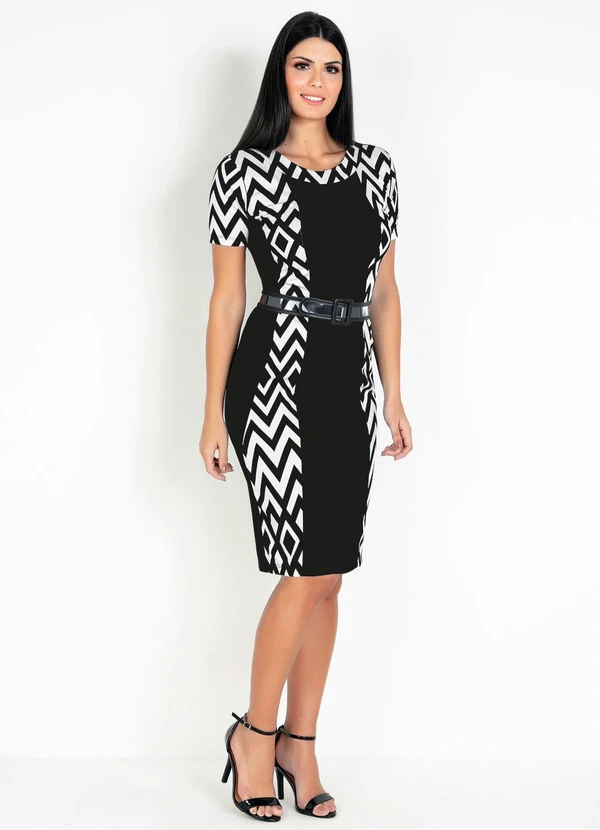 Rosalie - Vestido com Recortes Geométrico 8