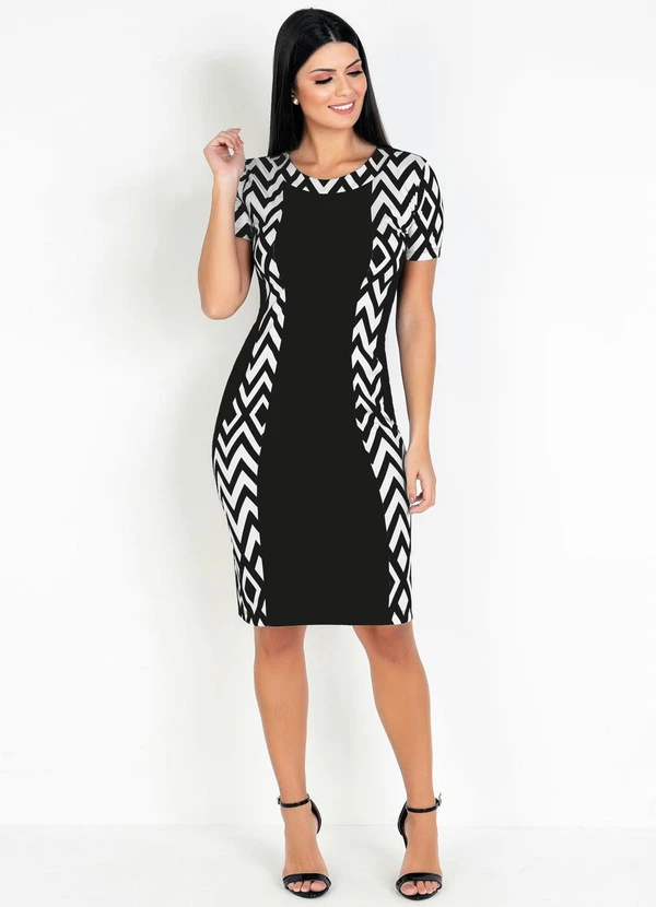 Rosalie - Vestido com Recortes Geométrico 9