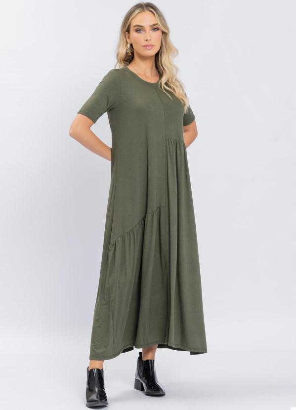 Preview - Vestido com Recortes Verde