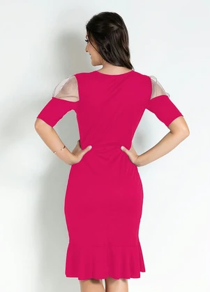 Rosalie - Vestido com Transparência Pink - ROSALIE