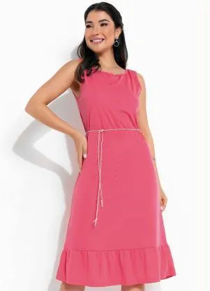 Rosalie - Vestido Coral com Amarração - ROSALIE