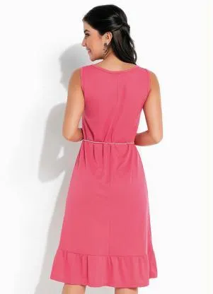 Rosalie - Vestido Coral com Amarração - ROSALIE