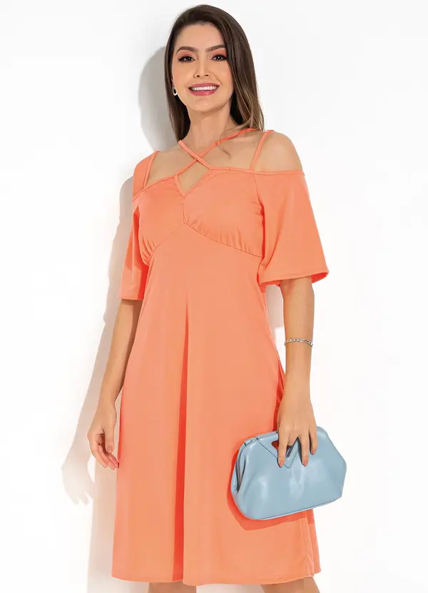 Rosalie - Vestido Coral em Malha