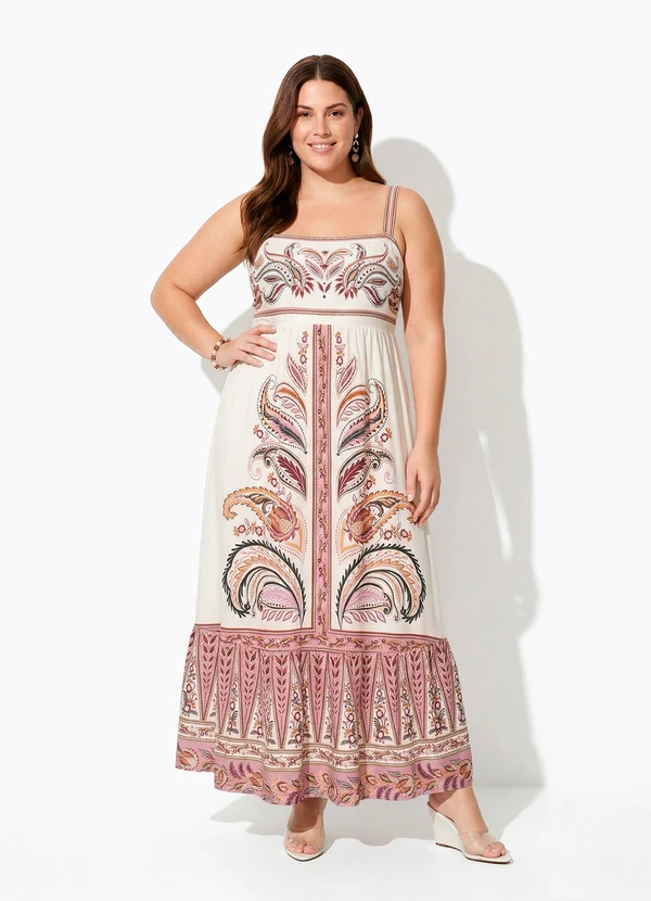 Farm - Vestido Cropped Ananda Bege