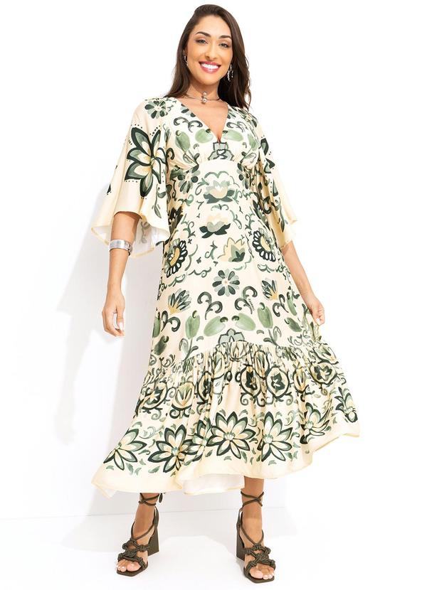 Farm - Vestido Cropped Aquarela Tropical