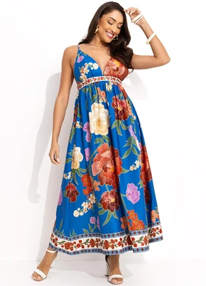 Farm - Vestido Cropped Azul - FARM