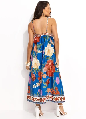 Farm - Vestido Cropped Azul - FARM
