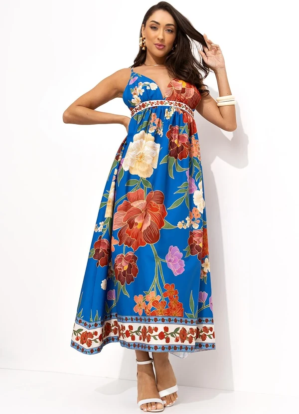 Farm - Vestido Cropped Azul 3