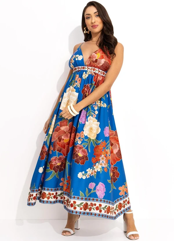 Farm - Vestido Cropped Azul 4