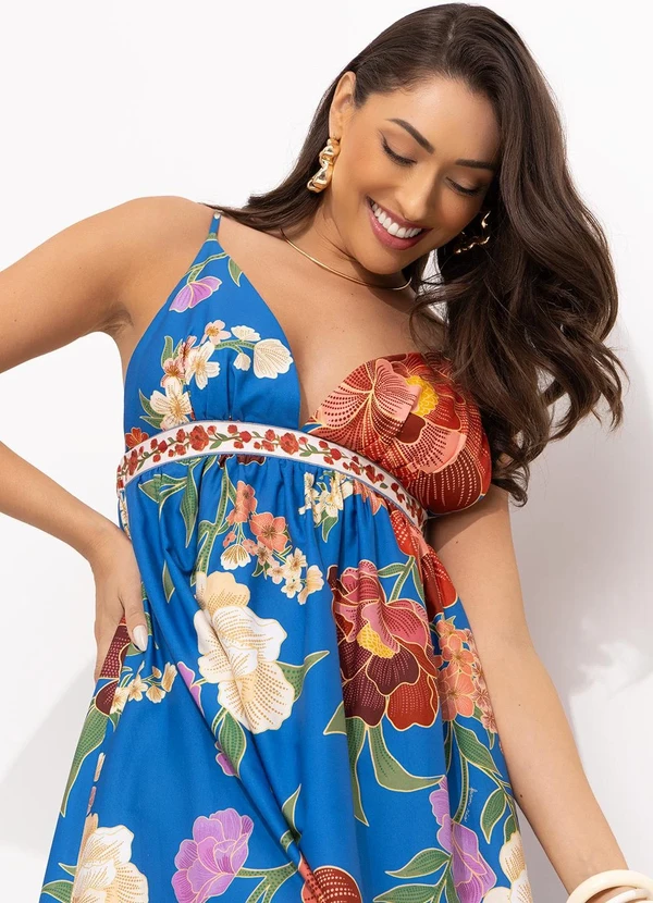 Farm - Vestido Cropped Azul 7