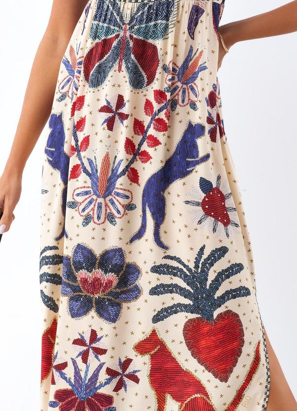 Farm - Vestido Cropped Brilho Tropical Lenço 3