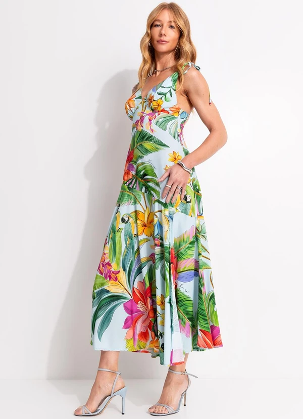 Farm - Vestido Cropped Canto dos Pássaros Azul 5