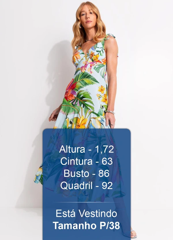 Farm - Vestido Cropped Canto dos Pássaros Azul 6