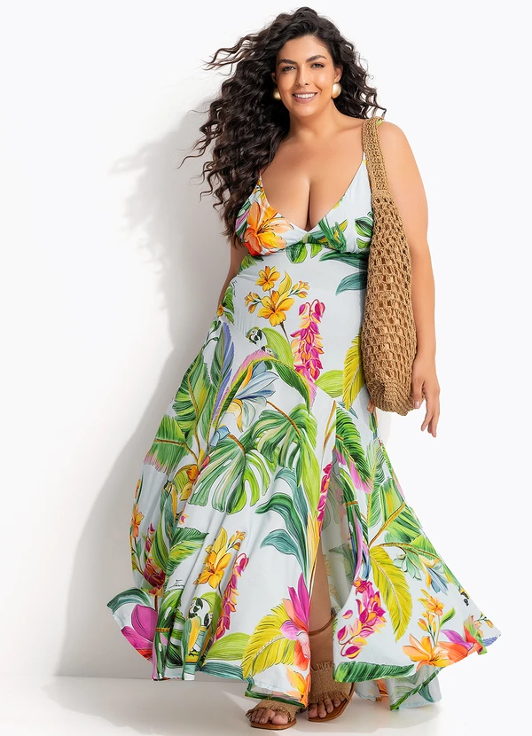 Farm - Vestido Cropped Canto dos Pássaros Azul 9