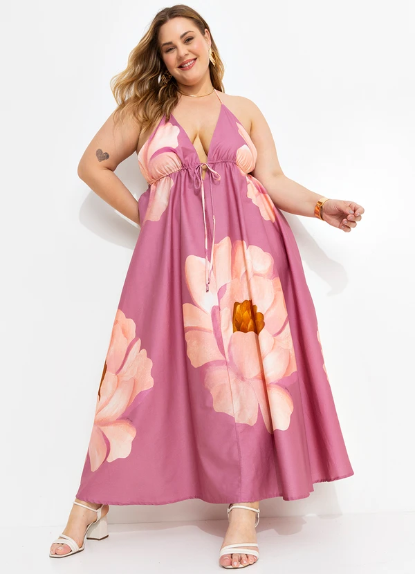 Farm - Vestido Cropped Chita Bella Flor Rosa 7