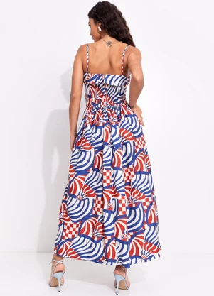 Farm - Vestido Cropped Concha Grafica Branco - FARM