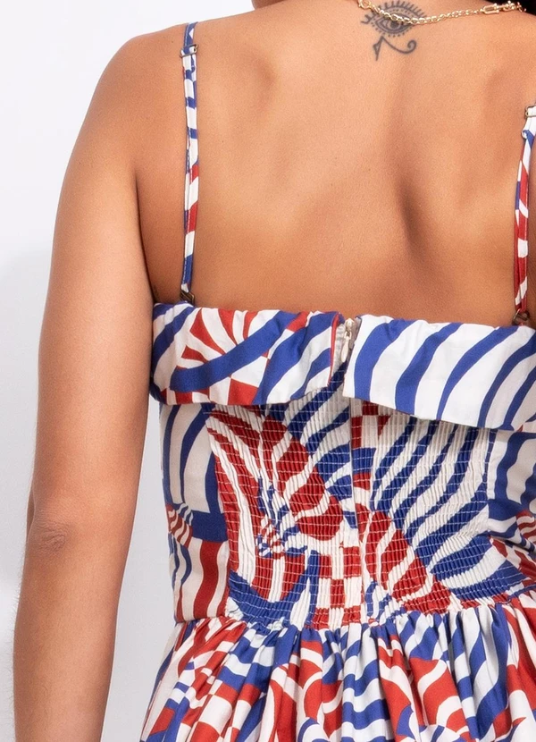 Farm - Vestido Cropped Concha Grafica Branco 4