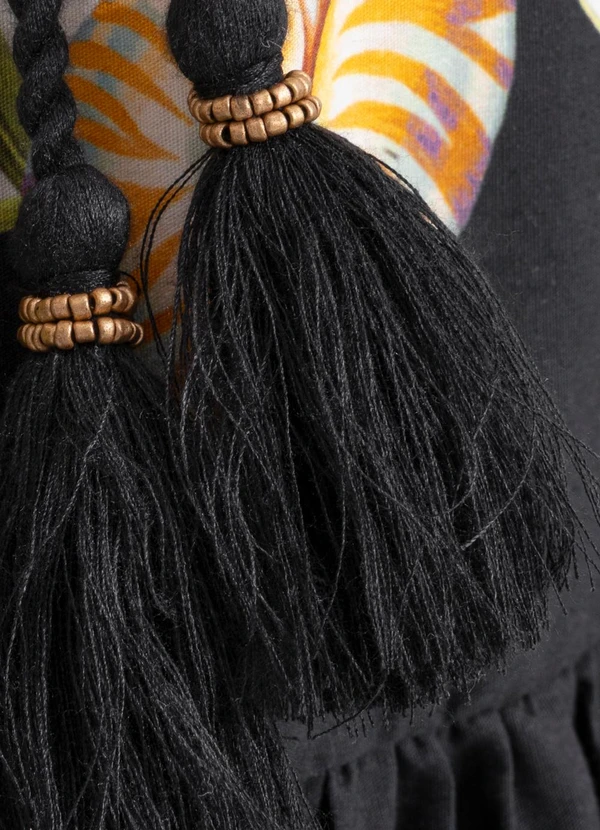 Farm - Vestido Cropped Concha Surreal Preto 5