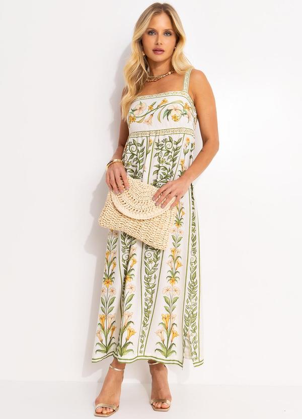 Farm - Vestido Cropped de Alça Antonia Verde