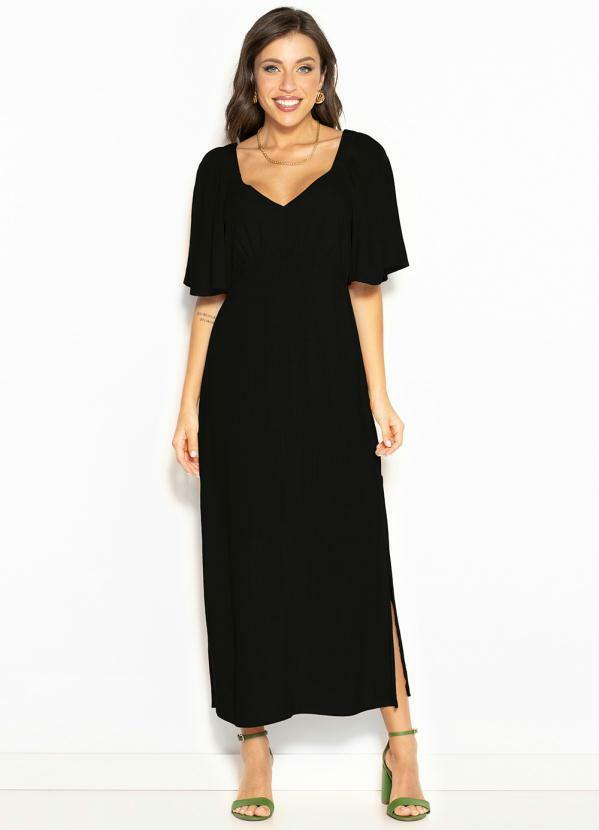 Colcci - Vestido Cropped em Viscose Preto