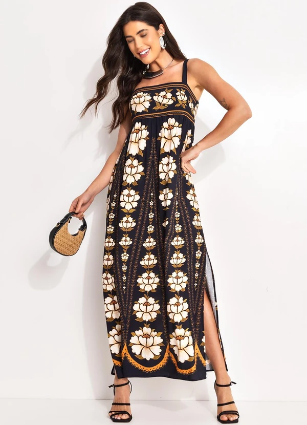 Farm Vestido Cropped Flor Bordada Preto