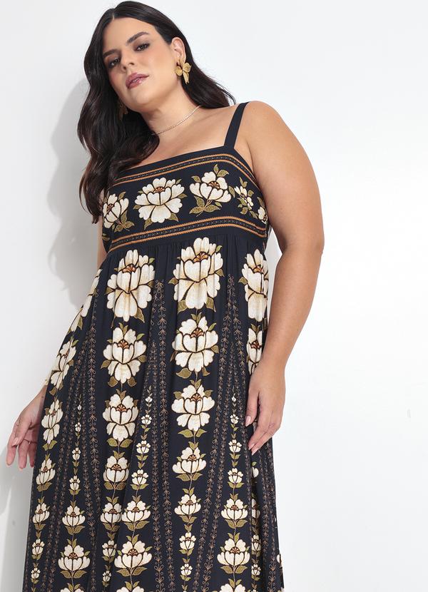 Farm - Vestido Cropped Flor Bordada Preto 9