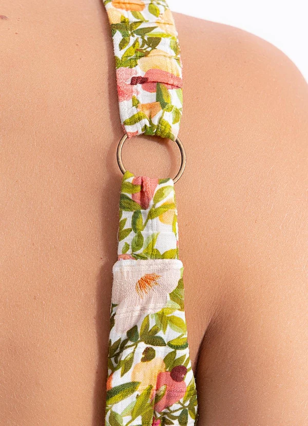 Farm - Vestido Cropped Flor de Fruta Bege 5