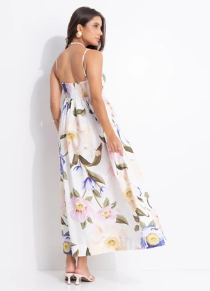 Farm - Vestido Cropped Floral Lola Rosa - FARM