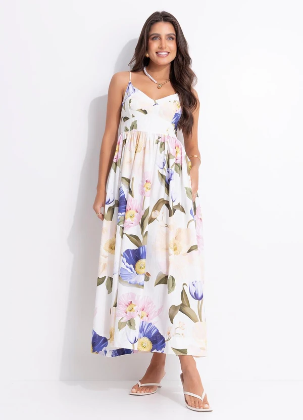 Farm - Vestido Cropped Floral Lola Rosa 3