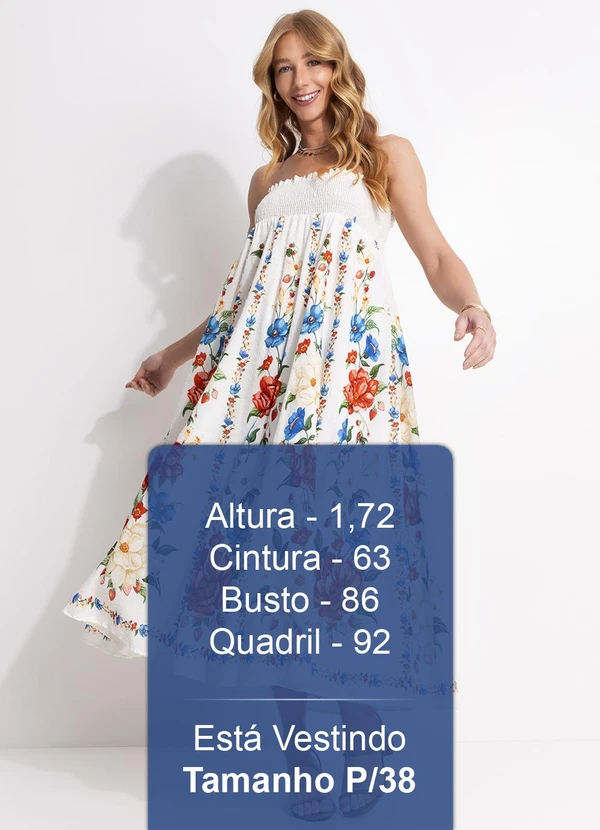 Farm - Vestido Cropped Floral Mariana Off White 6