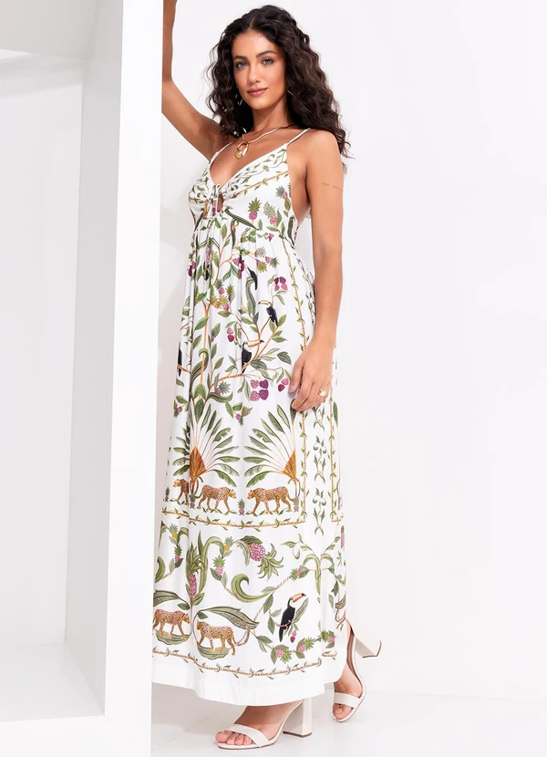 Farm - Vestido Cropped Floresta Doce Off White 4