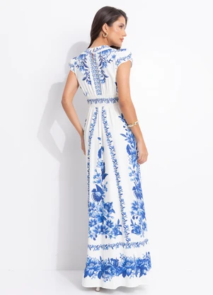 Farm - Vestido Cropped Fruta de Verão Off White - FARM