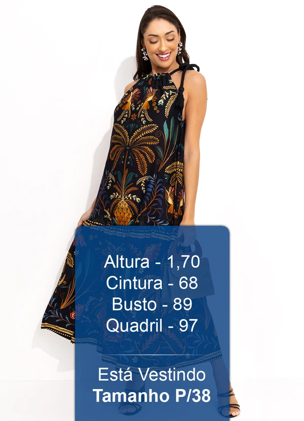 Farm - Vestido Cropped Jardim Classico Preto 7