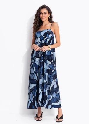 Farm - Vestido Cropped Jardim de Amora Preto - FARM
