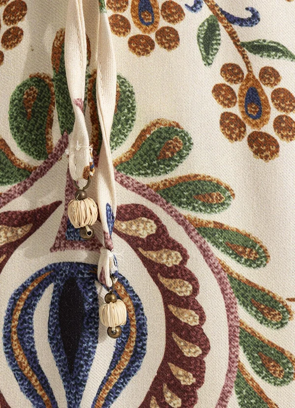 Farm - Vestido Cropped Jardim Maravilhoso Bege 6