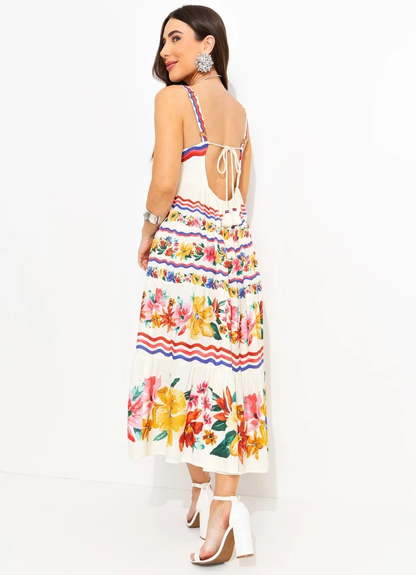 Farm - Vestido Cropped Lenço Floraline Off White 7